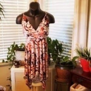 Floral V-Neck Sundress Spaghetti Straps Adjustable